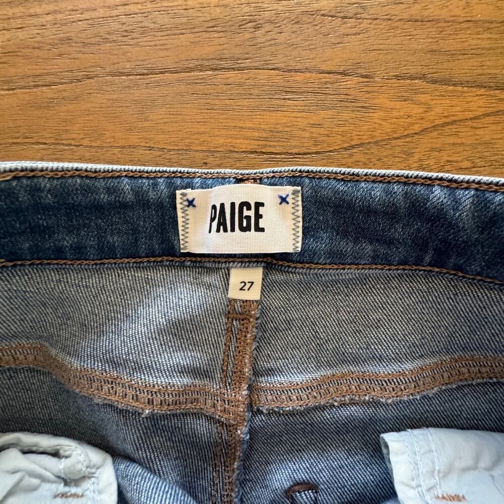 Paige Cindy High-Rise Crop Straight-Leg Jeans - Size 27 - Picture 8 of 9